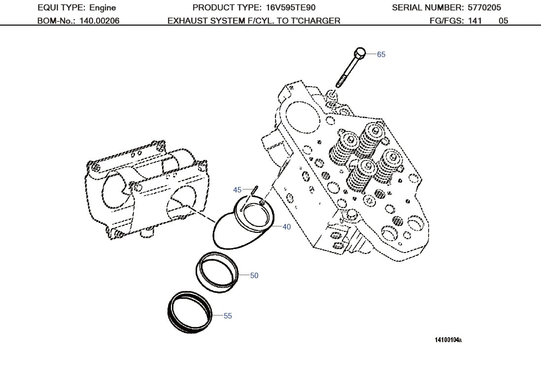 MTU 5761420057 Technical Engineering Exploded View