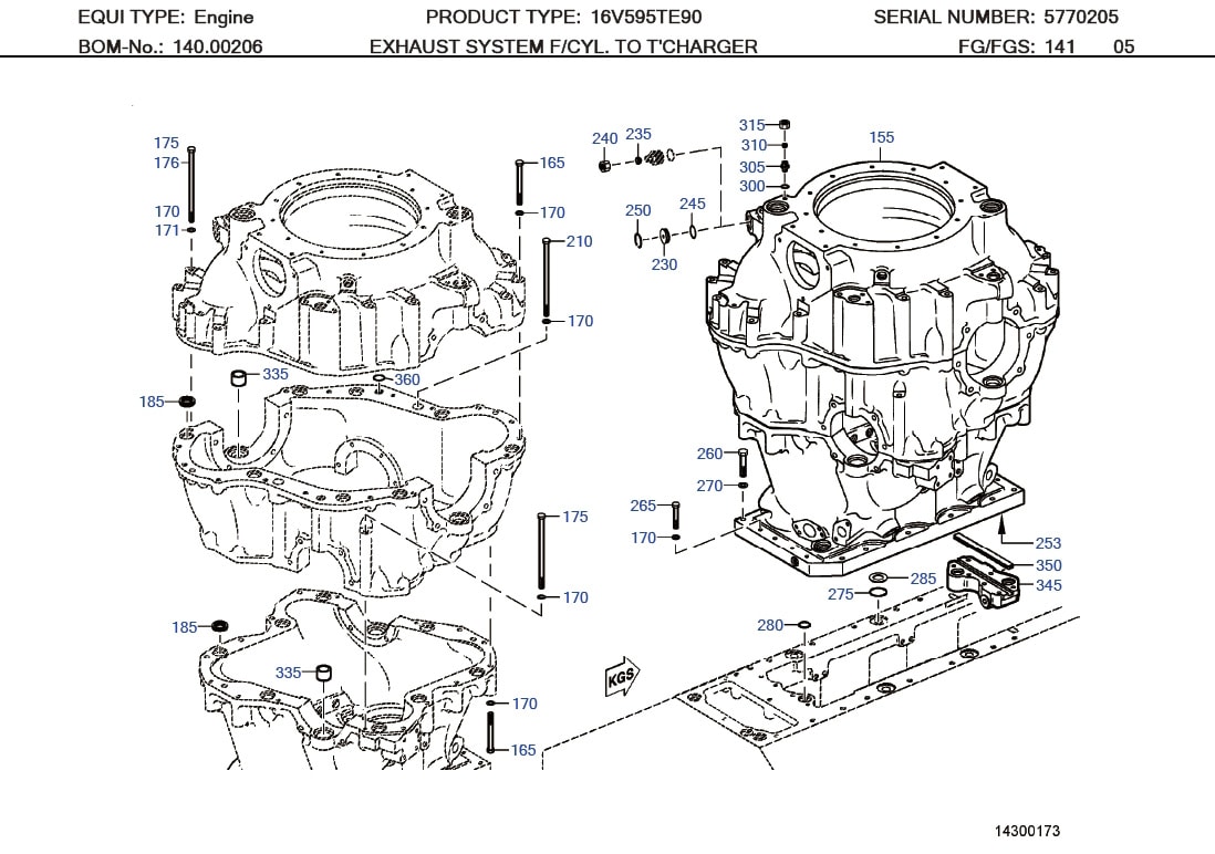 MTU 0000982780 Technical Engineering Exploded View