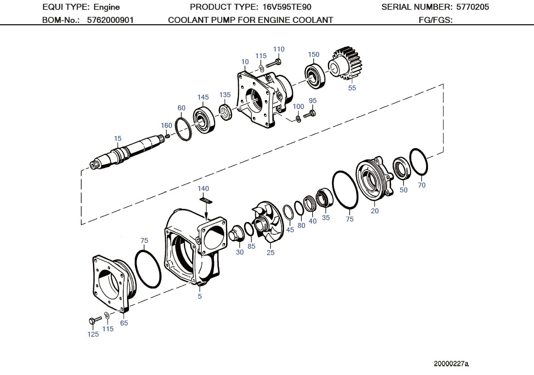 MTU 5842040151 Technical Engineering Exploded View