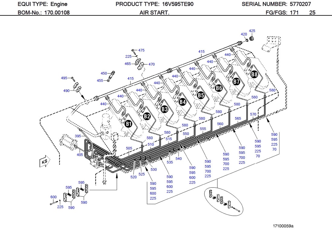 MTU 5769950868 Technical Engineering Exploded View