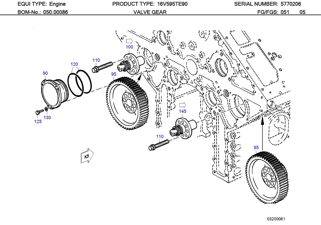 MTU 5760500164 Technical Engineering Exploded View