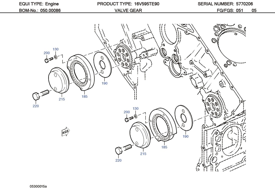 MTU 5760510845 Technical Engineering Exploded View