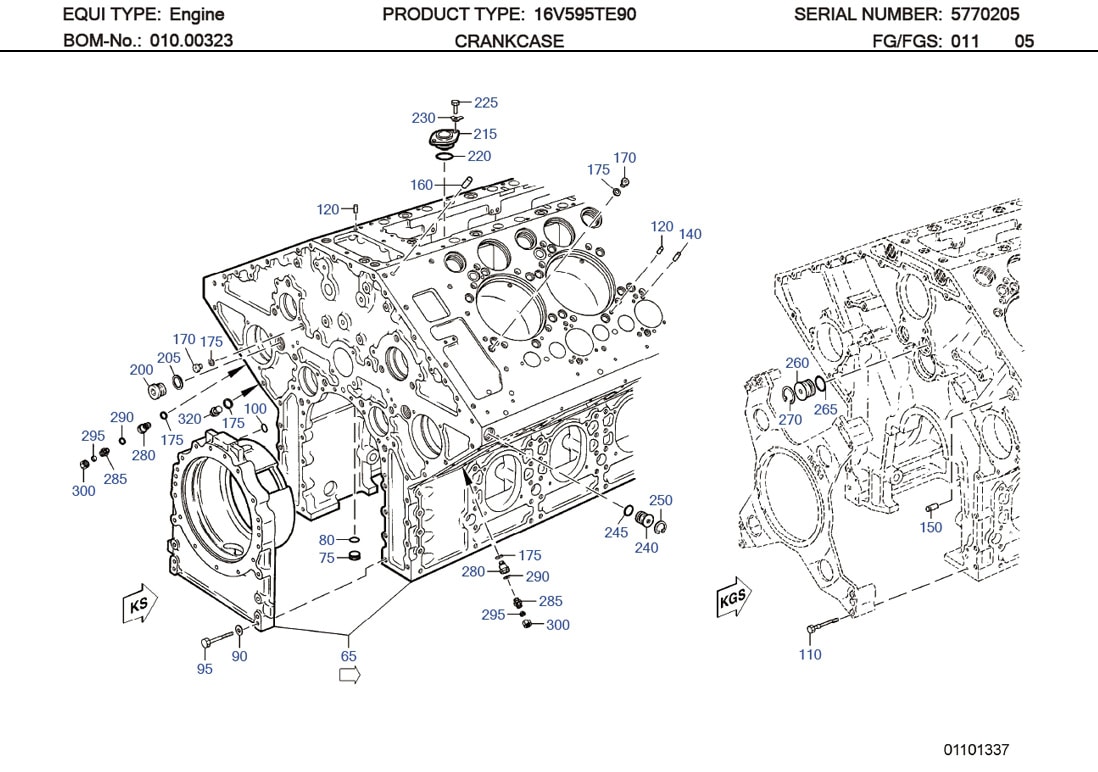 MTU 5770100708 Technical Engineering Exploded View