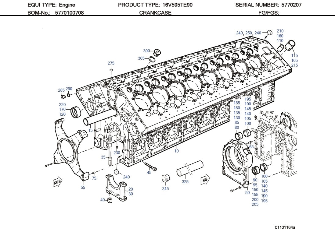 MTU 5700510150 Technical Engineering Exploded View
