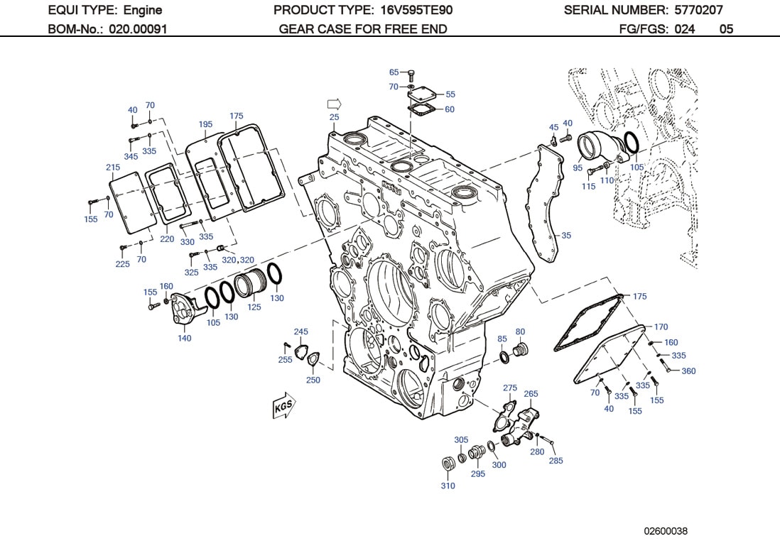 MTU 5702030280 Technical Engineering Exploded View