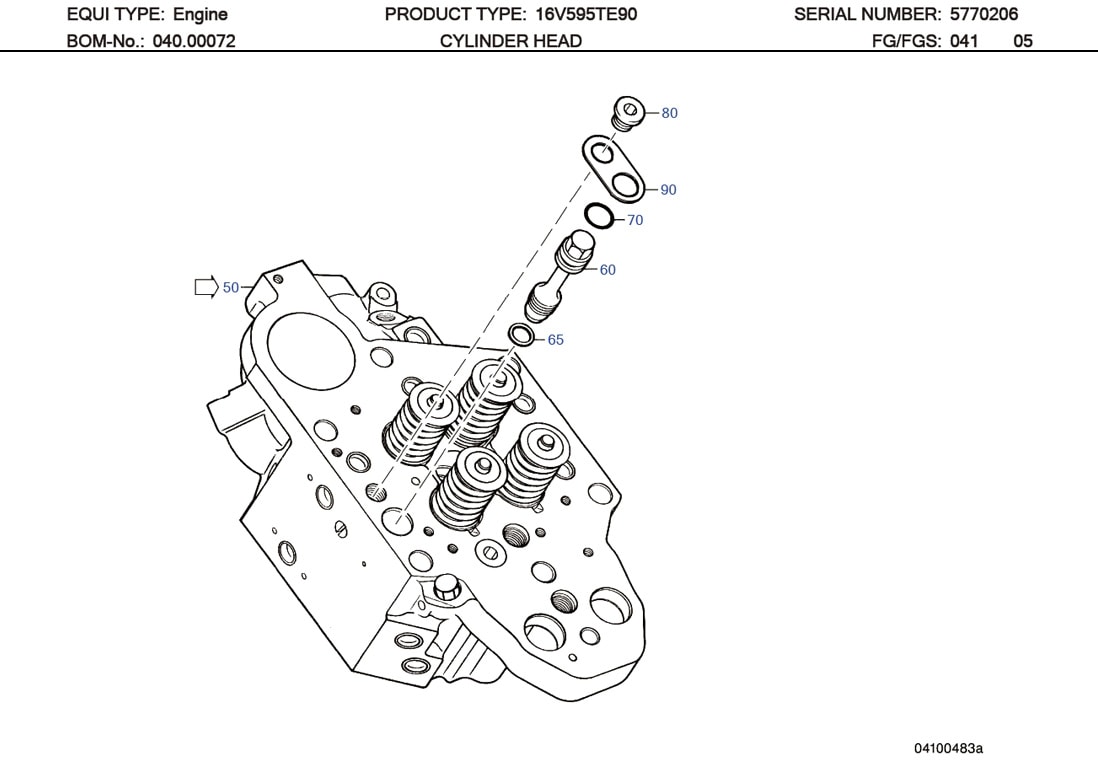 MTU 5769940030 Technical Engineering Exploded View