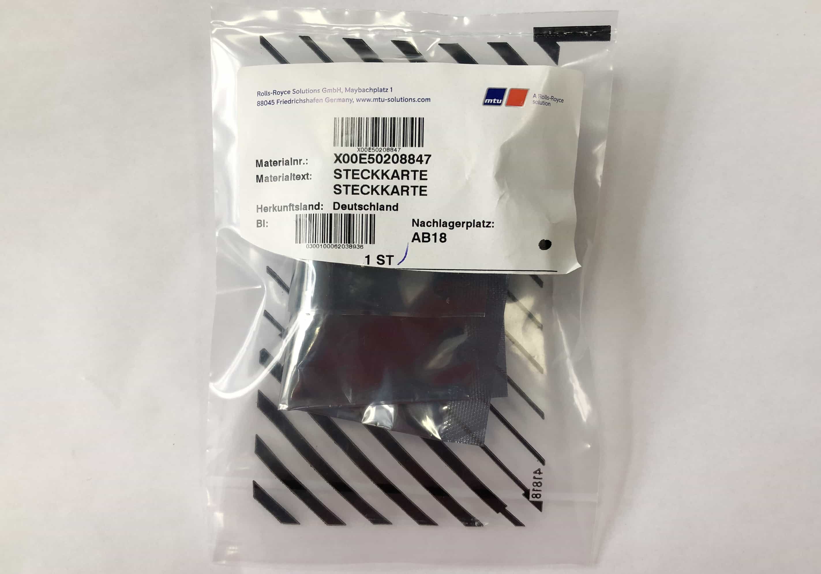 MTU X00E50208847 GOVERNOR PLUG-IN BOARD