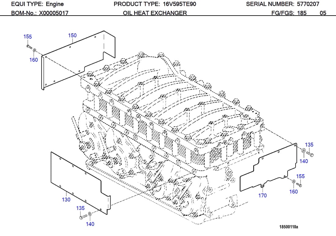 MTU 5861870039 Technical Engineering Exploded View