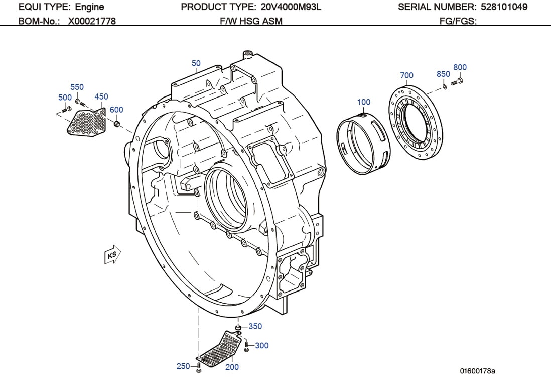 MTU 5240332730 Technical Engineering Exploded View