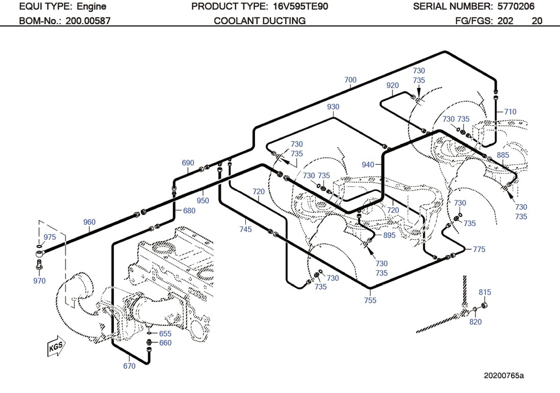 MTU 5772002752 Technical Engineering Exploded View