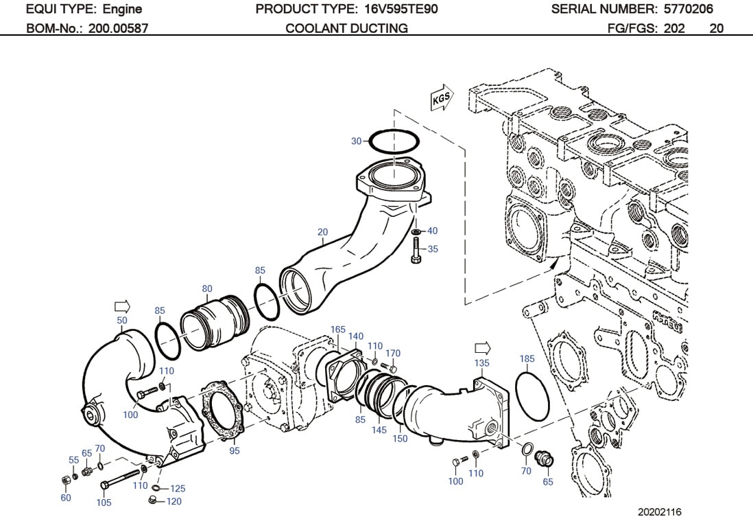 MTU 5802010280 Technical Engineering Exploded View
