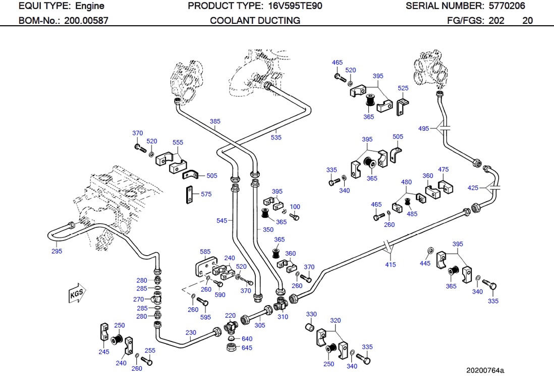 MTU 700327028000 Technical Engineering Exploded View