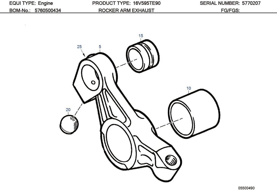 MTU 5760550350 Technical Engineering Exploded View