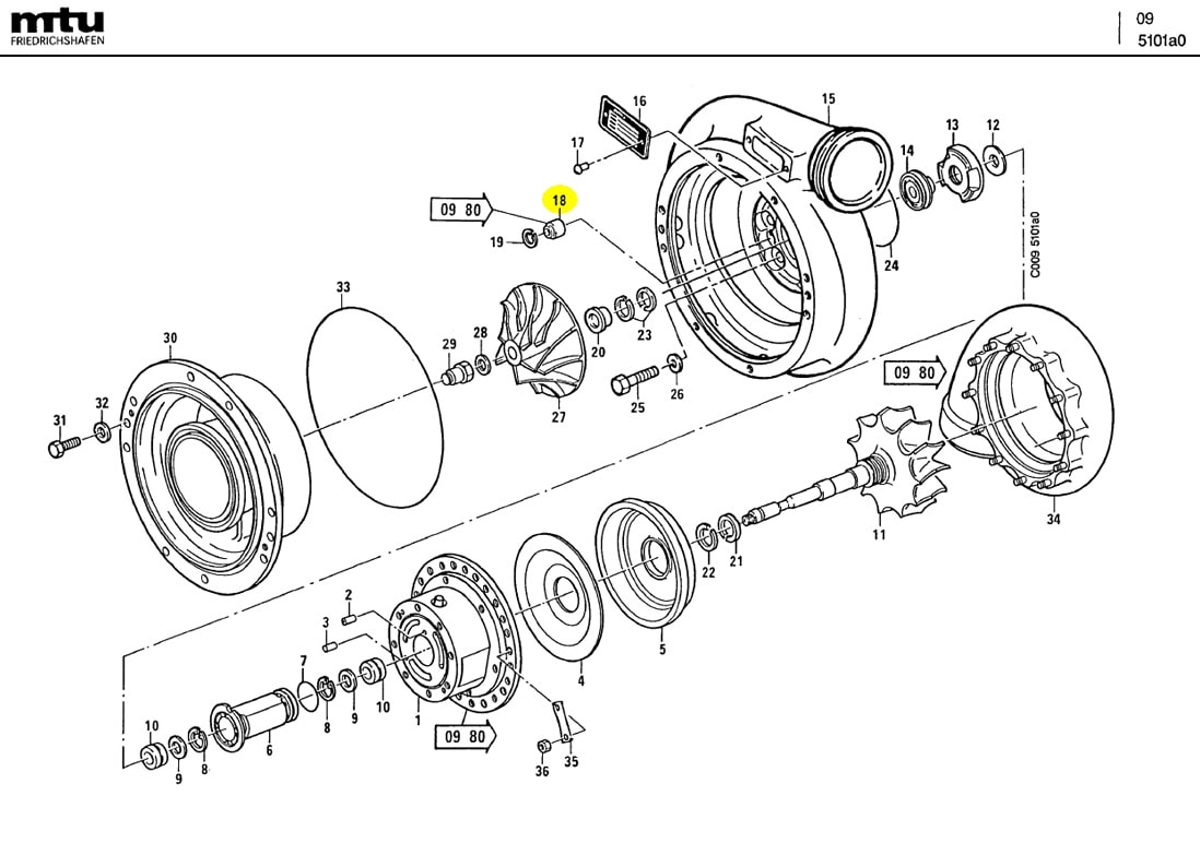 MTU 5110200278 Technical Engineering Exploded View