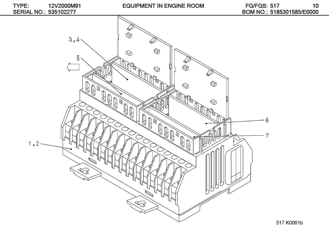 MTU X00E50200664/76 Technical Engineering Exploded View