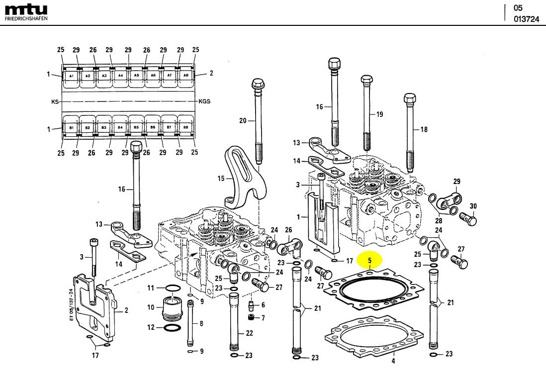 MTU 5550162320 Technical Engineering Exploded View