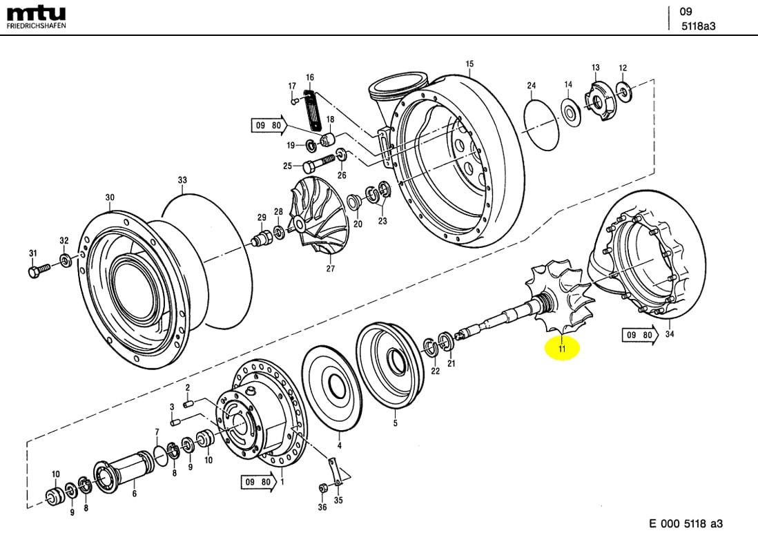 MTU 5110800220 Technical Engineering Exploded View