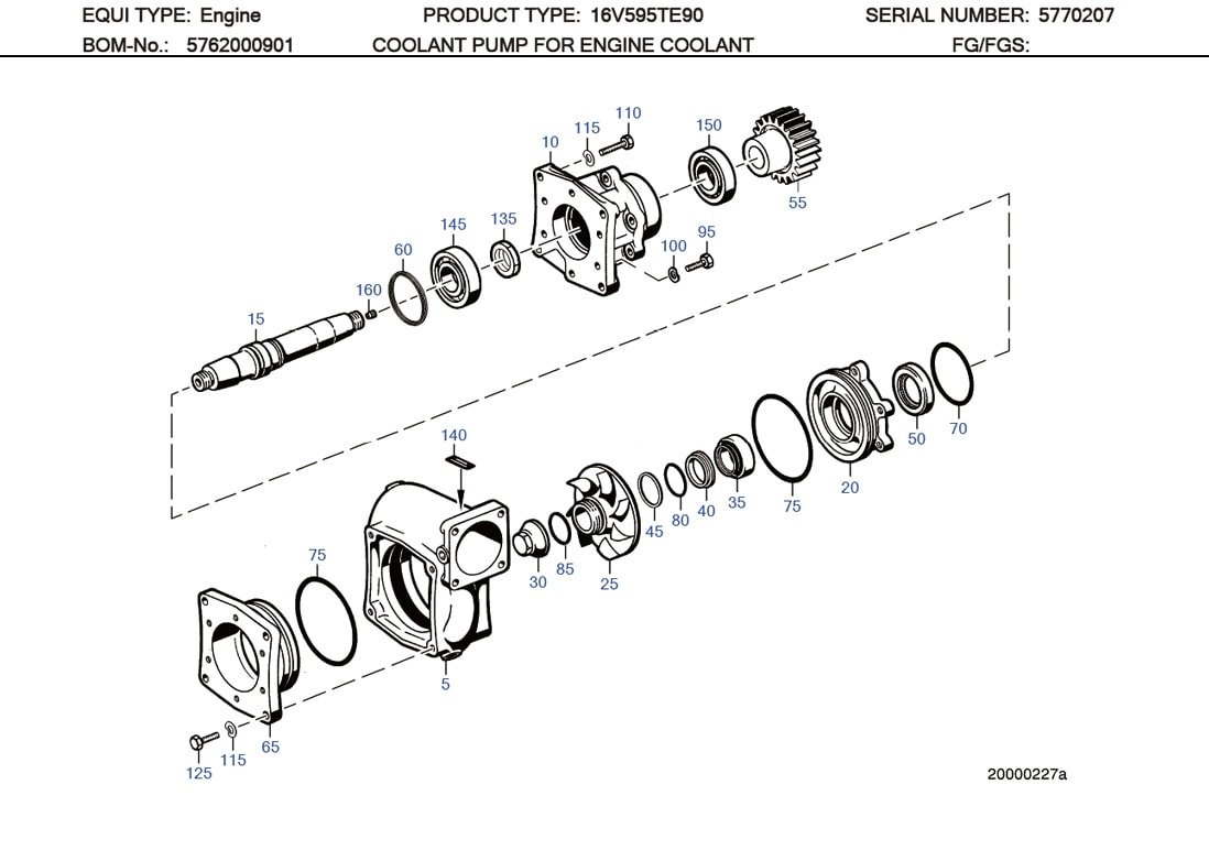 MTU 5842040551 Technical Engineering Exploded View