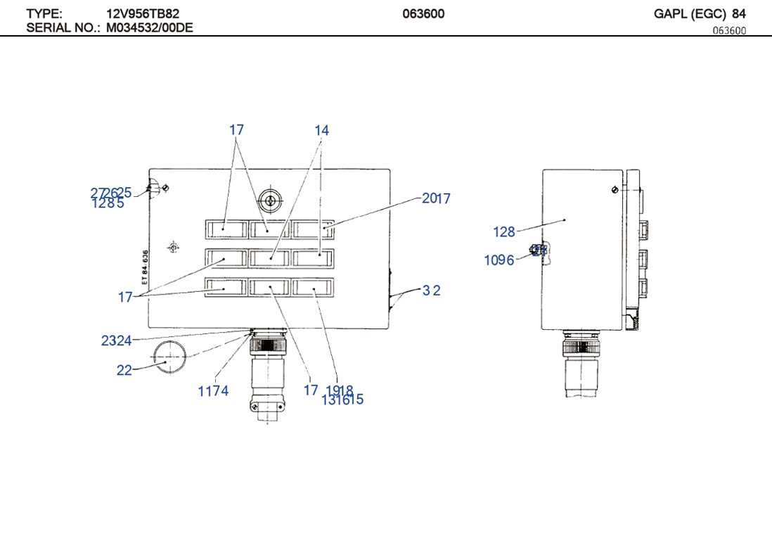 MTU 0005360001 Technical Engineering Exploded View