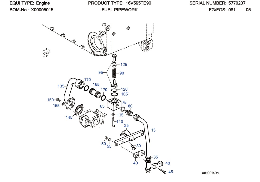 MTU 735082235000 Technical Engineering Exploded View
