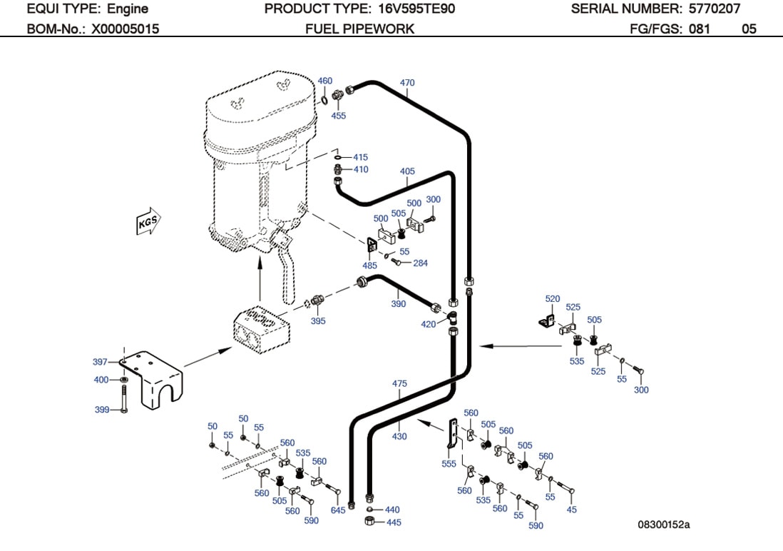 MTU 5909953368 Technical Engineering Exploded View