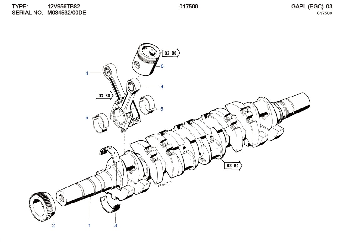 MTU 5800300617 Technical Engineering Exploded View