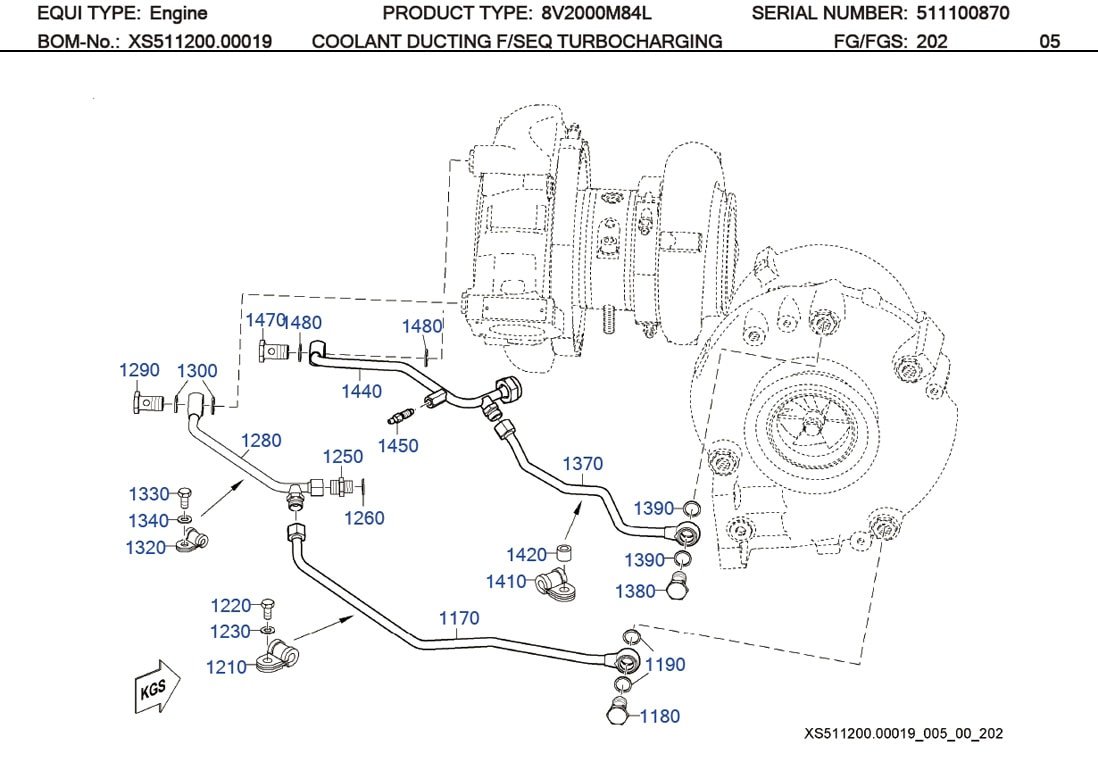 MTU X59320200040 WATER FILTER CARTRIDGE