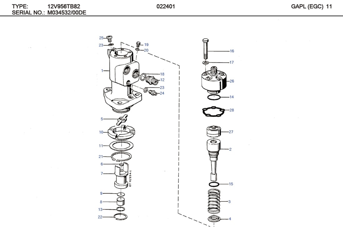MTU 8699970114 Technical Engineering Exploded View