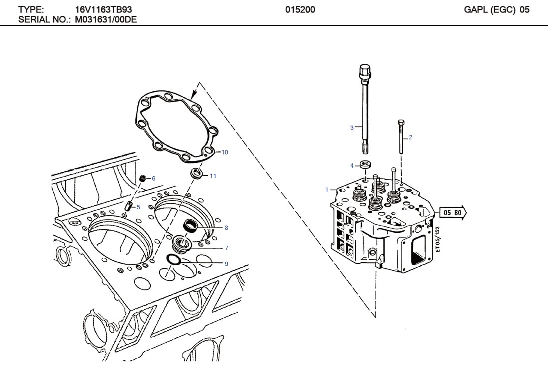 MTU 5610110059 Technical Engineering Exploded View
