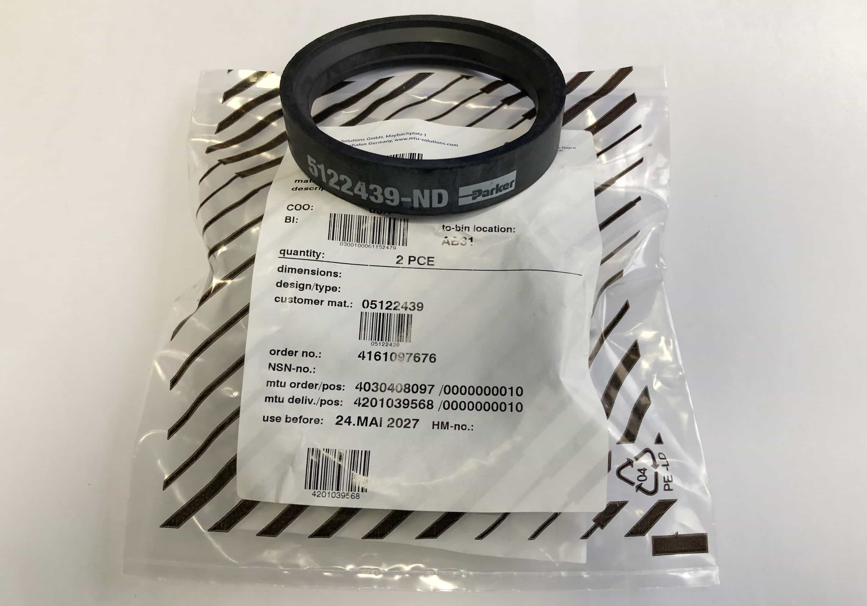 MTU 05122439 COOLANT DUCTING HIGH-TEMP CIRCUIT SEAL