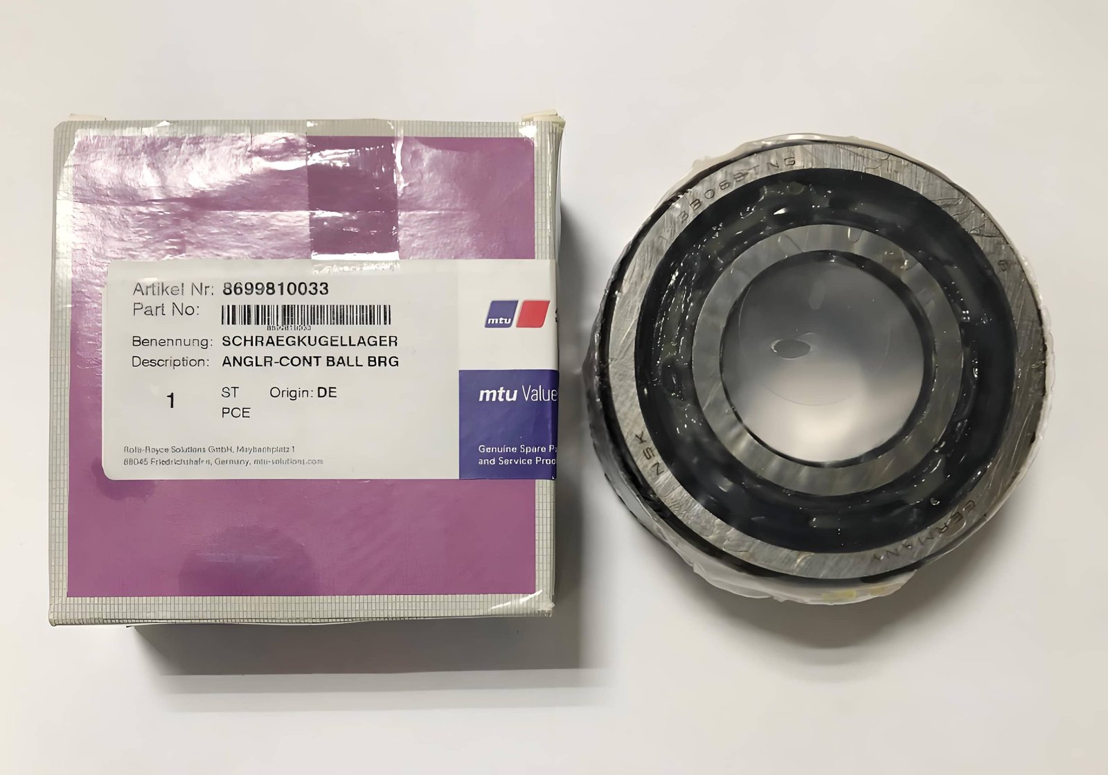 MTU 8699810033 COOLANT PUMP ANGLR-CONT BALL BRG