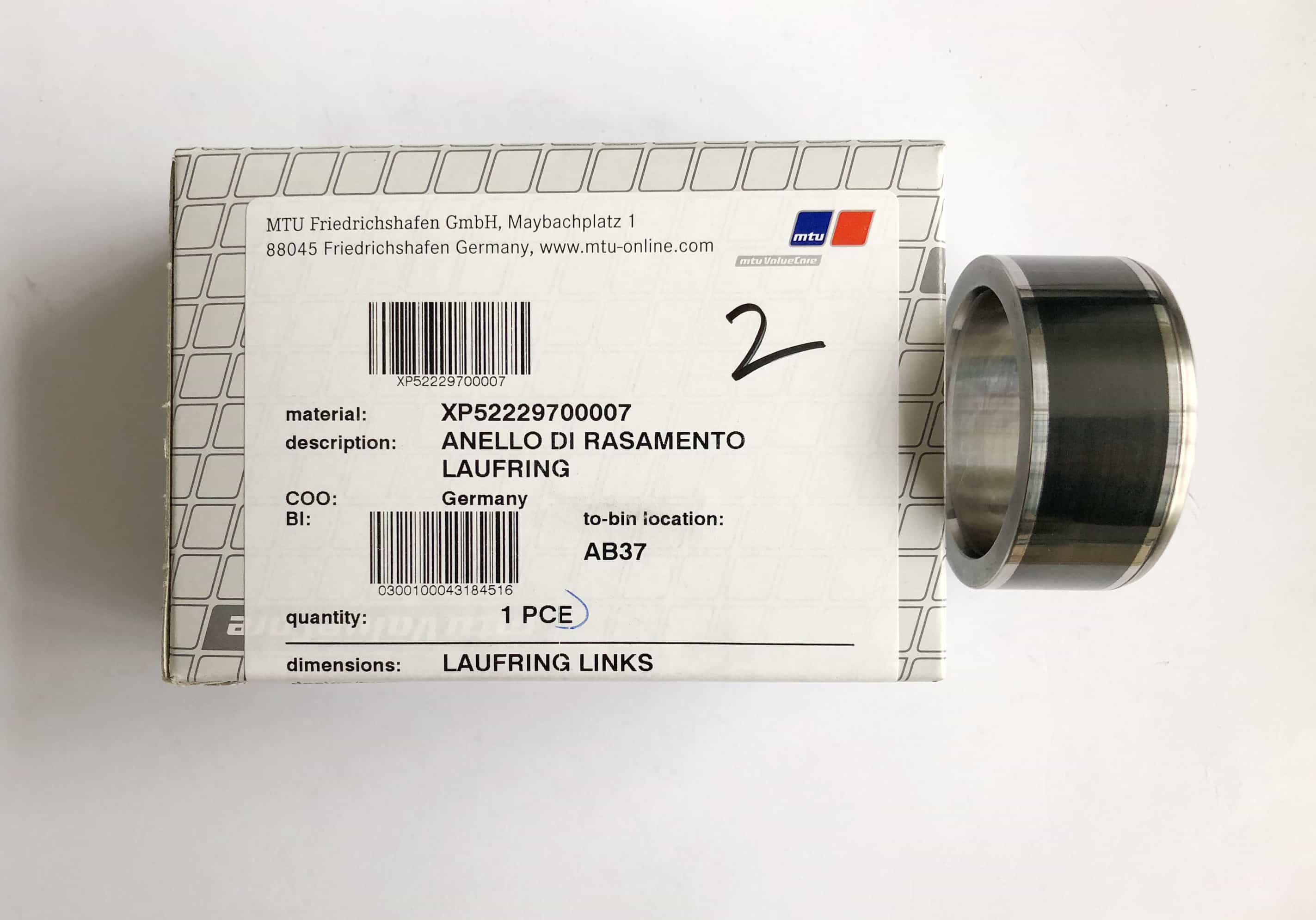 MTU XP52229700007 CONDITIONING UNIT TRACK RING