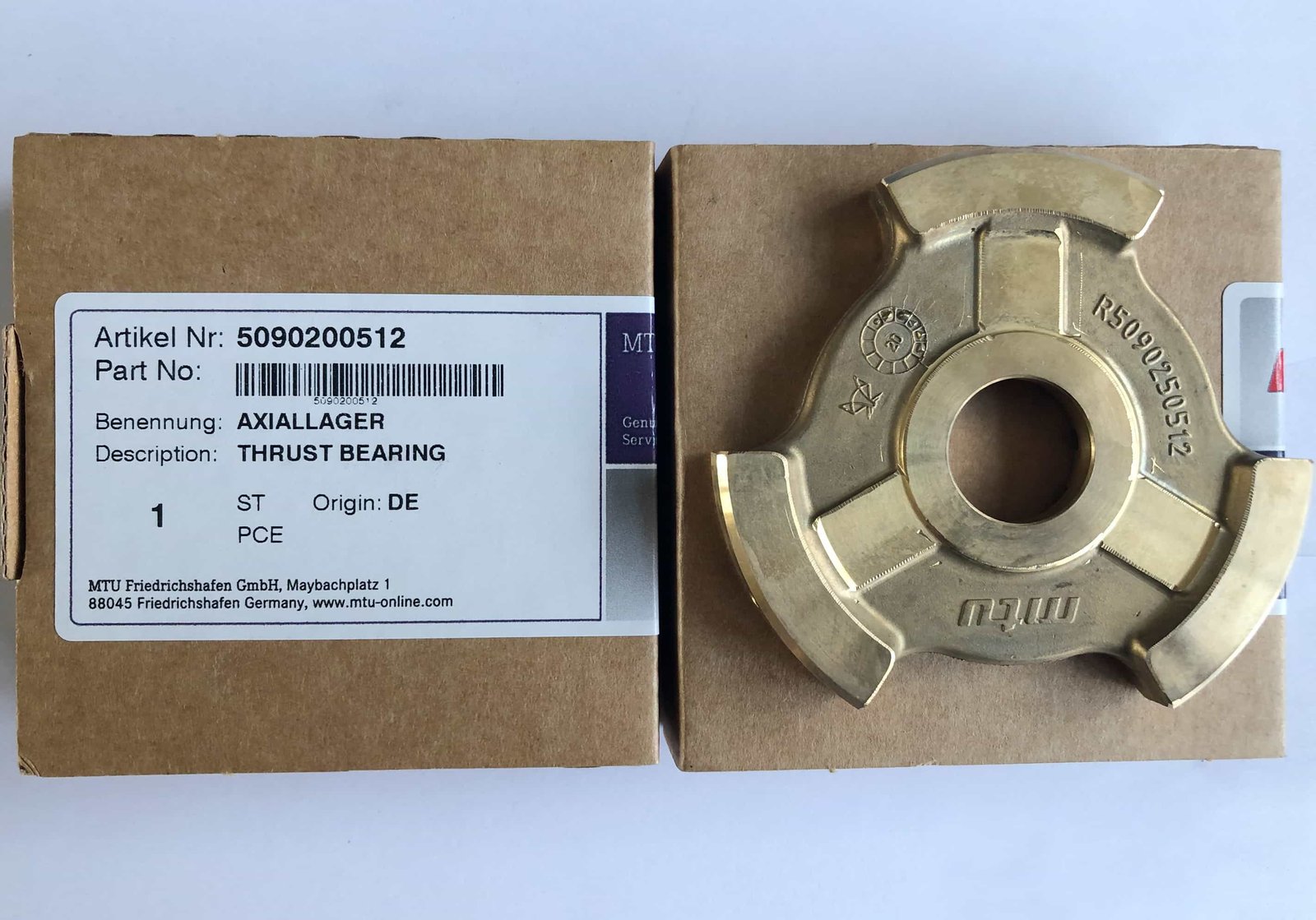 MTU 5090200512 ZR125 TURBOCHARGER THRUST BEARING