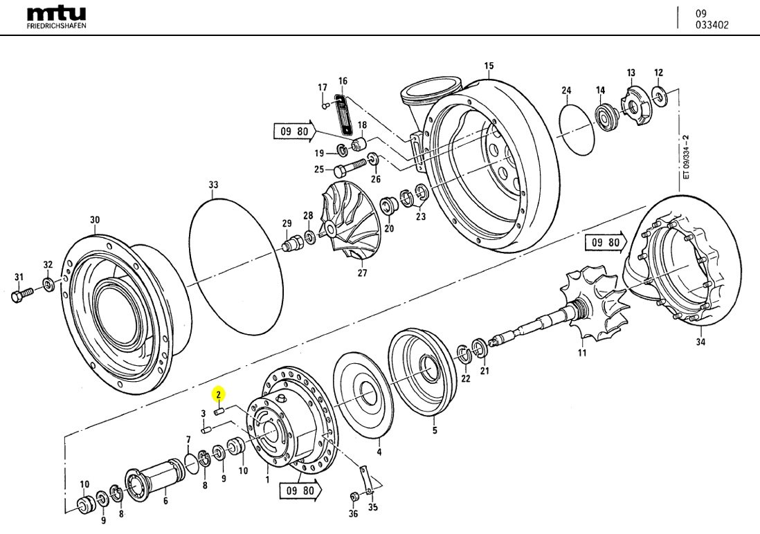 MTU 5119910060 Technical Engineering Exploded View