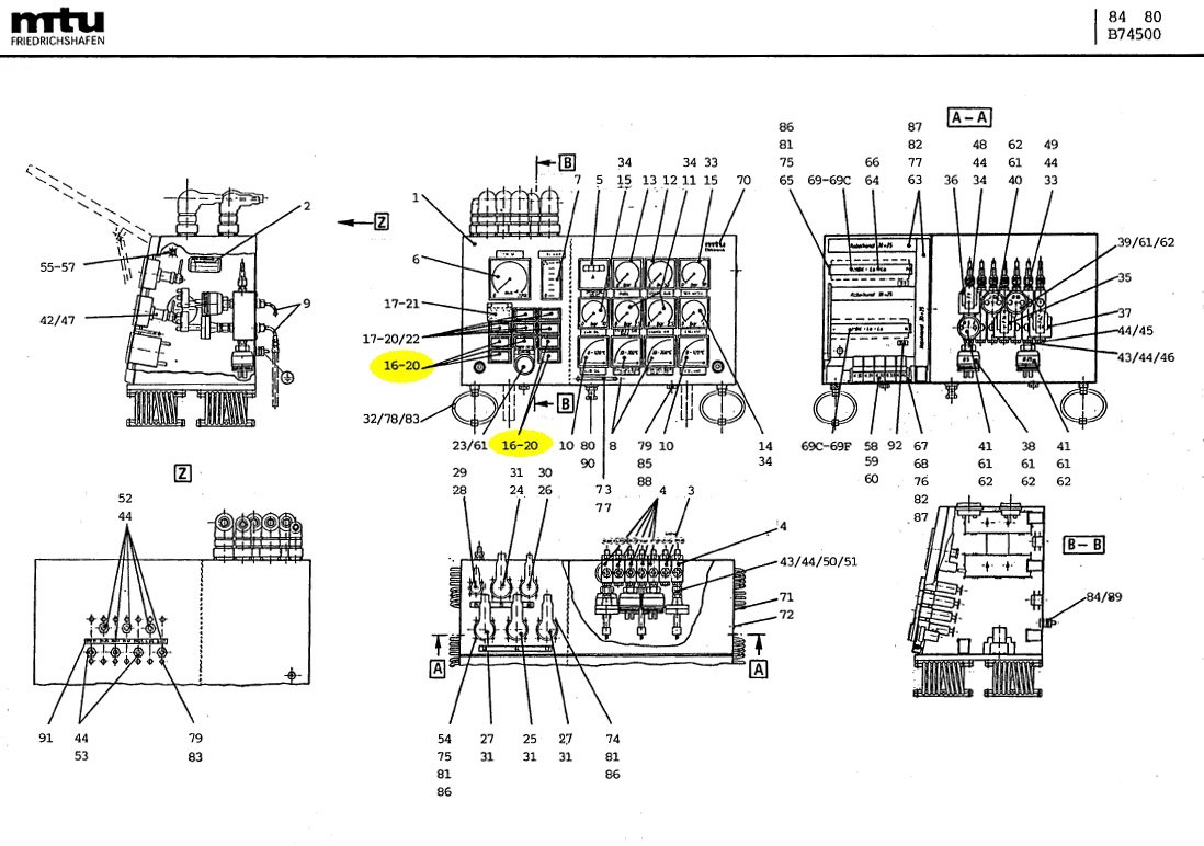 MTU 0005360101 Technical Engineering Exploded View