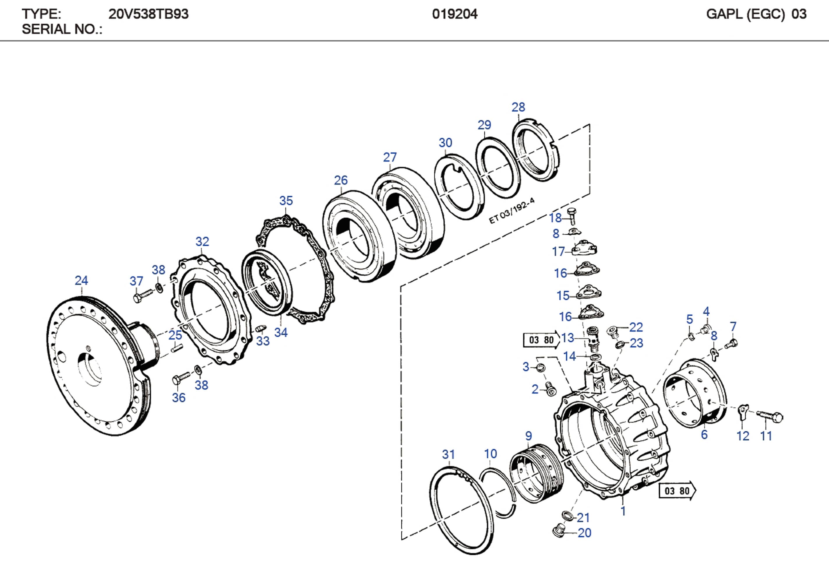 MTU 700292013000 Technical Engineering Exploded View
