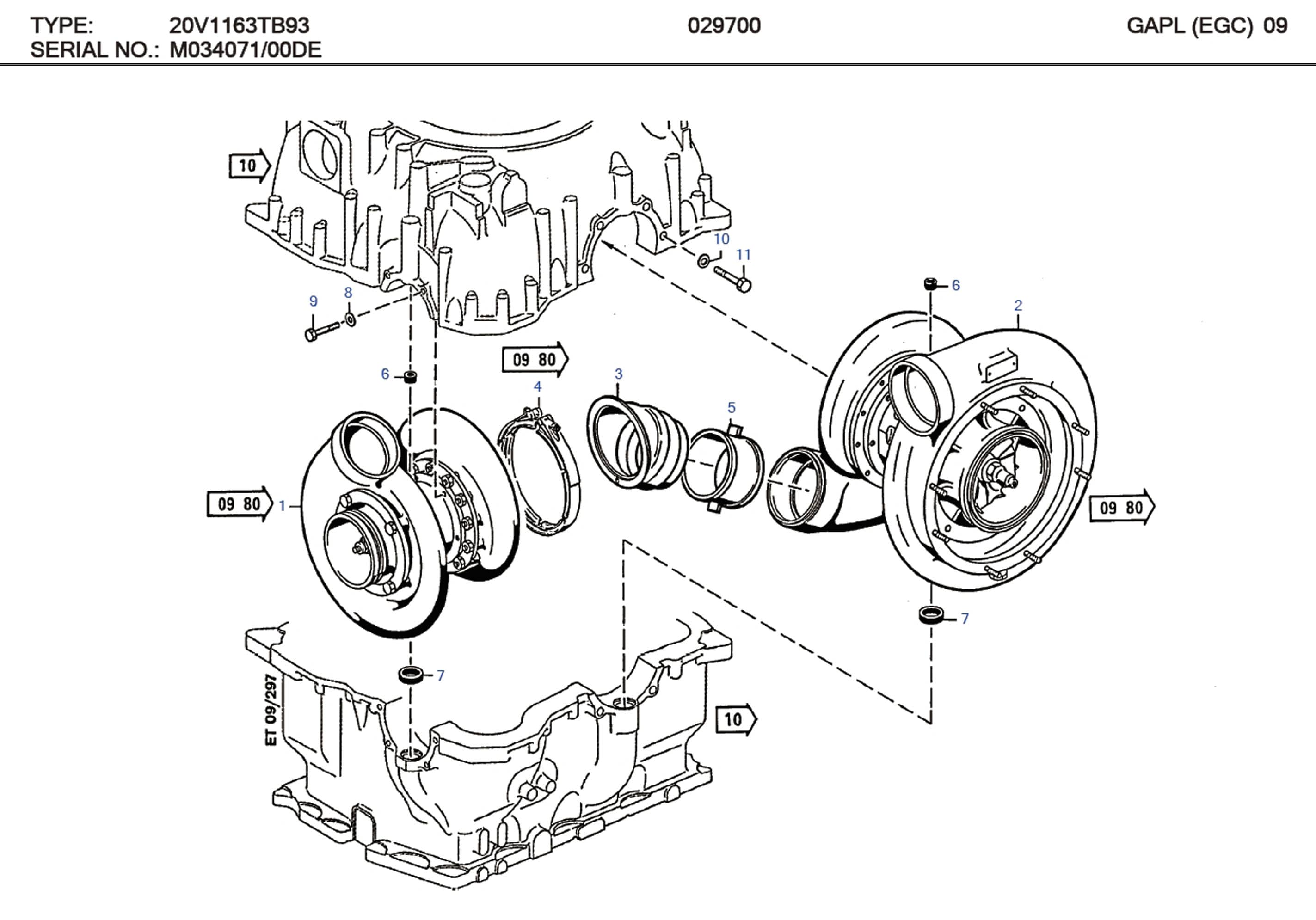 MTU 5841420857 Technical Engineering Exploded View