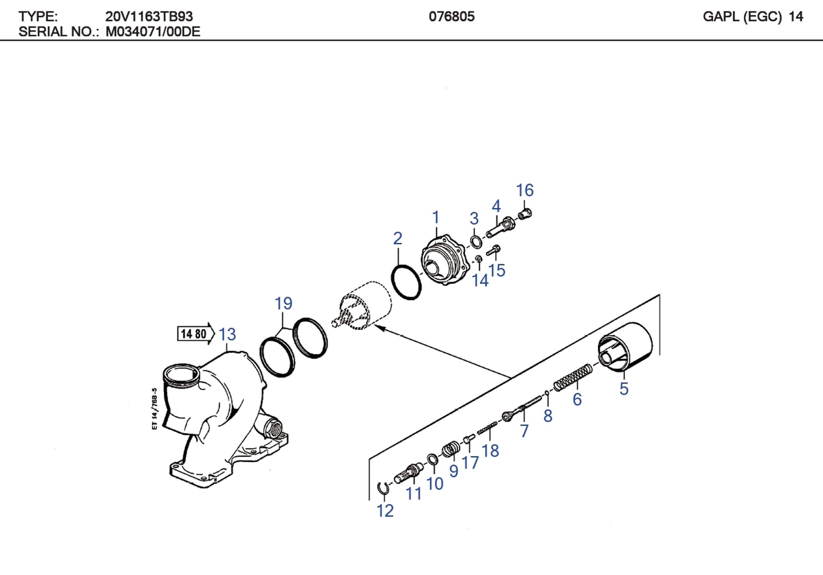 MTU 5849935201 Technical Engineering Exploded View