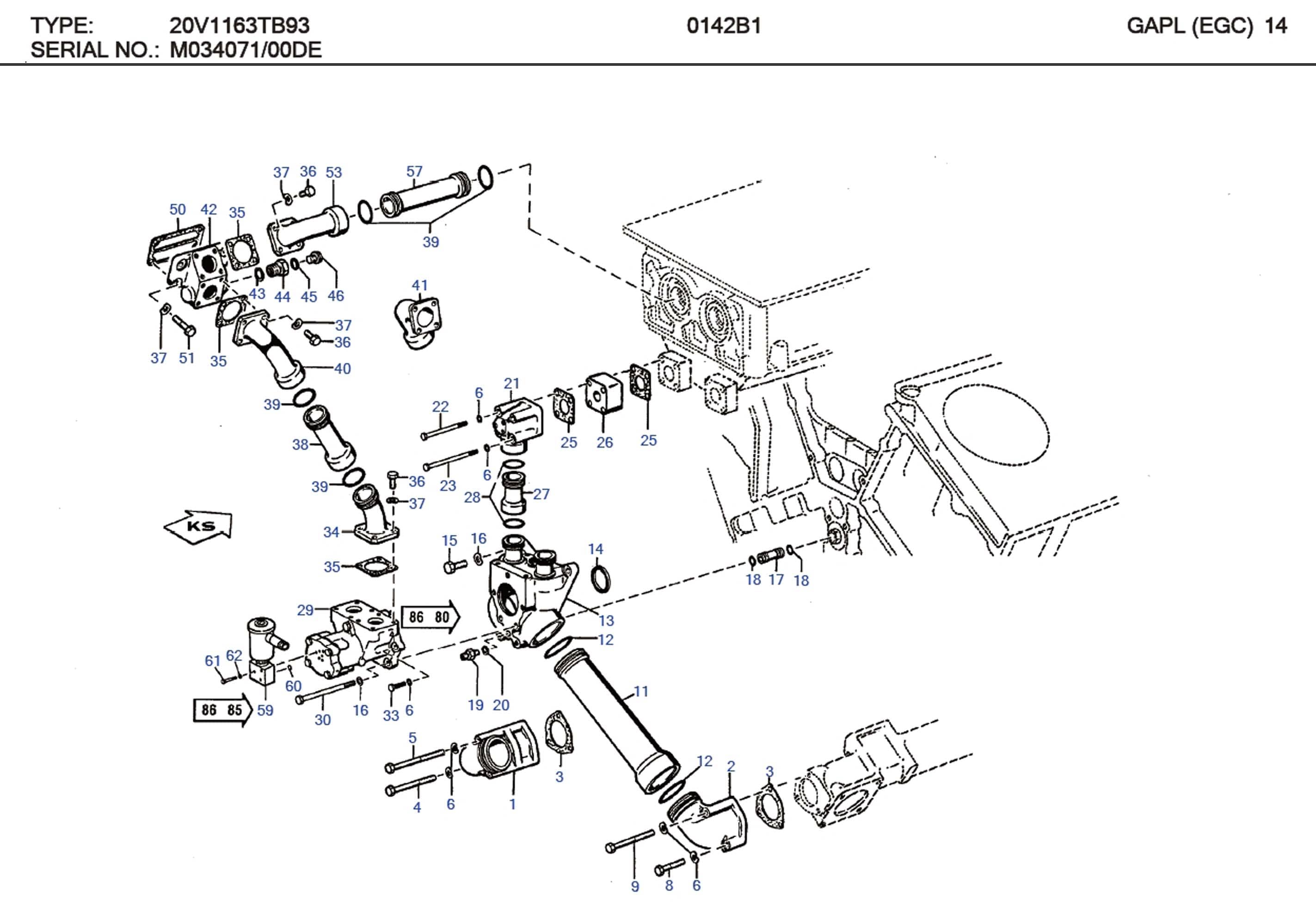 MTU 5842032780 Technical Engineering Exploded View