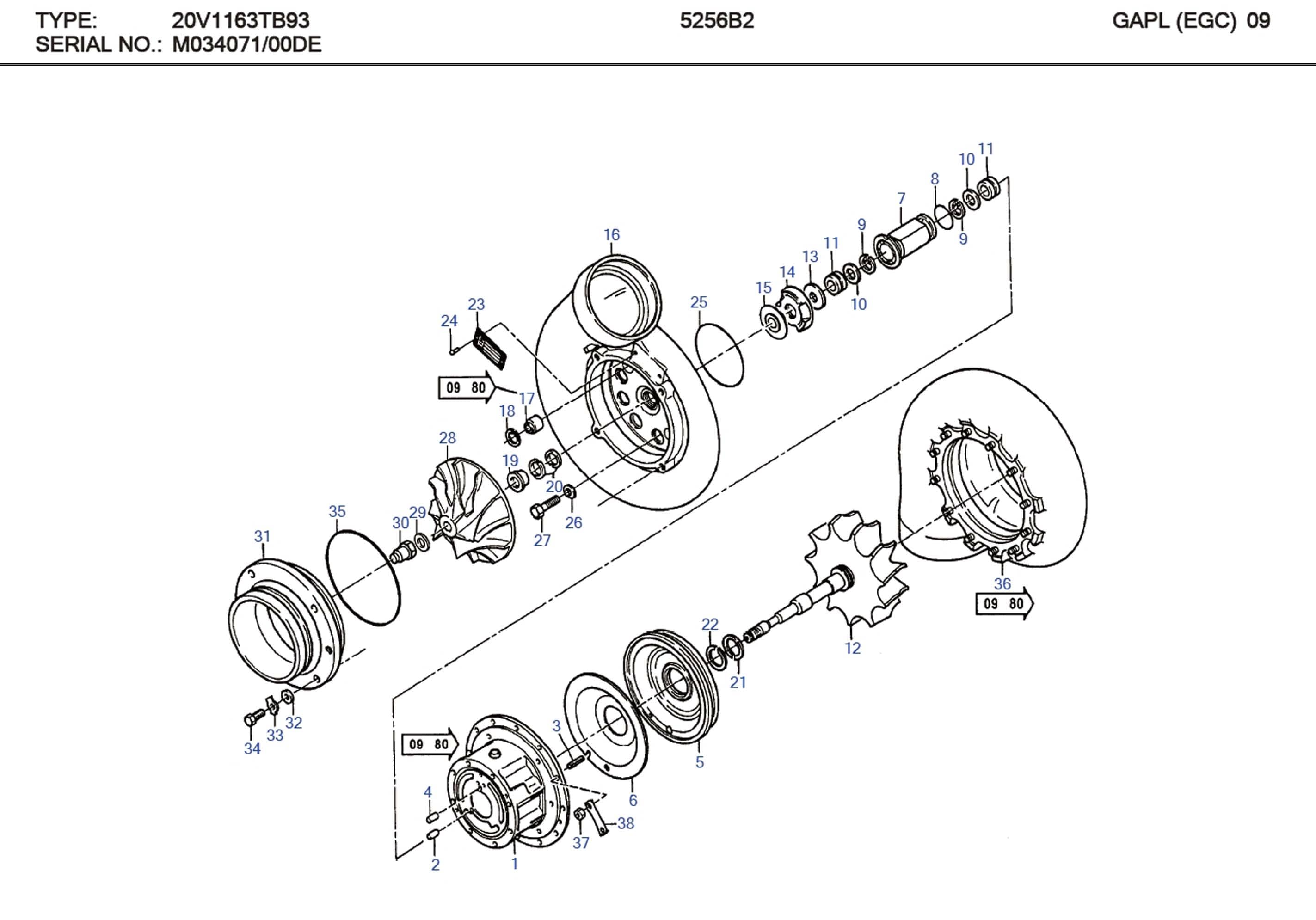 MTU 5110250376 Technical Engineering Exploded View