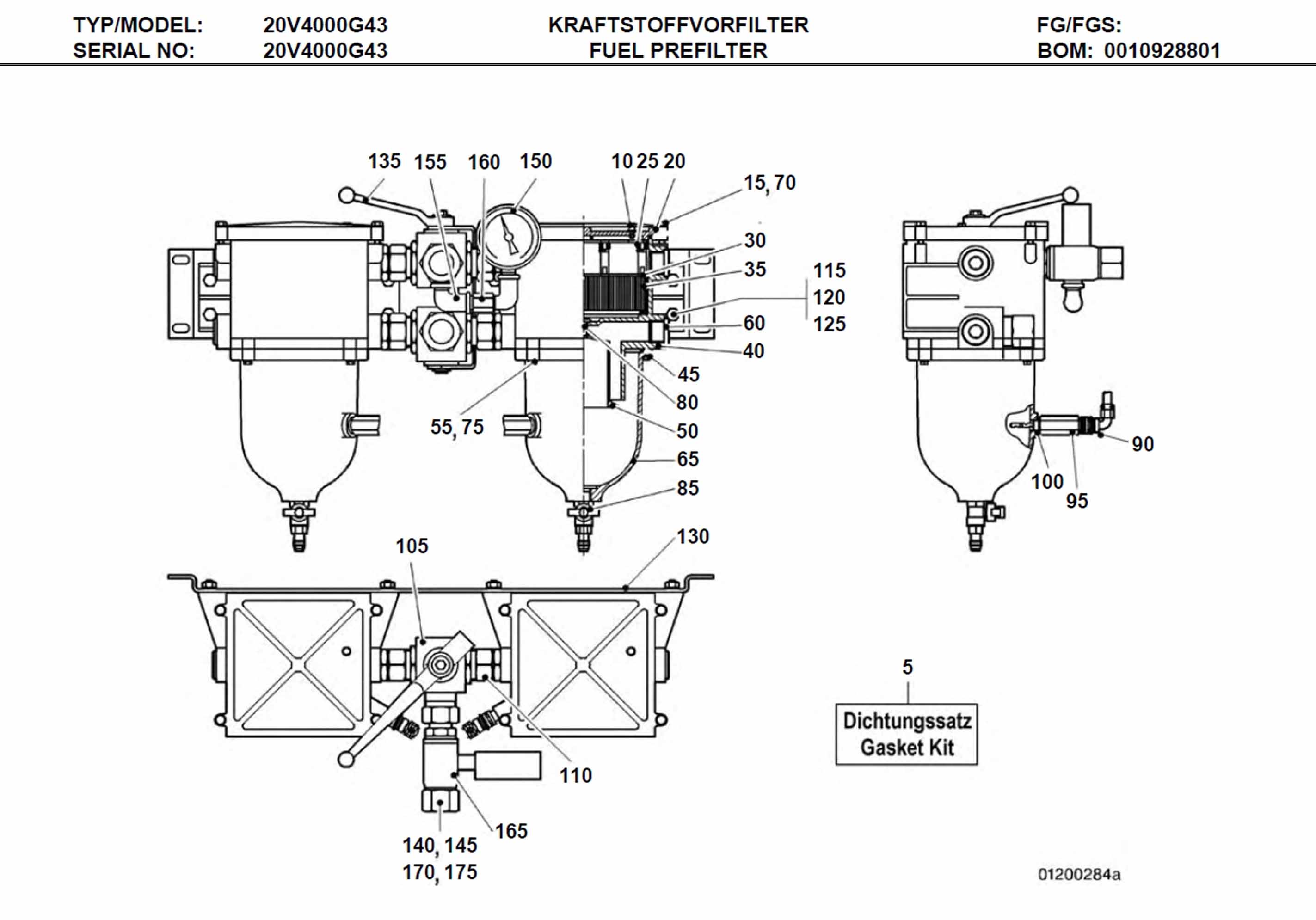 MTU 8695860572 Technical Engineering Exploded View