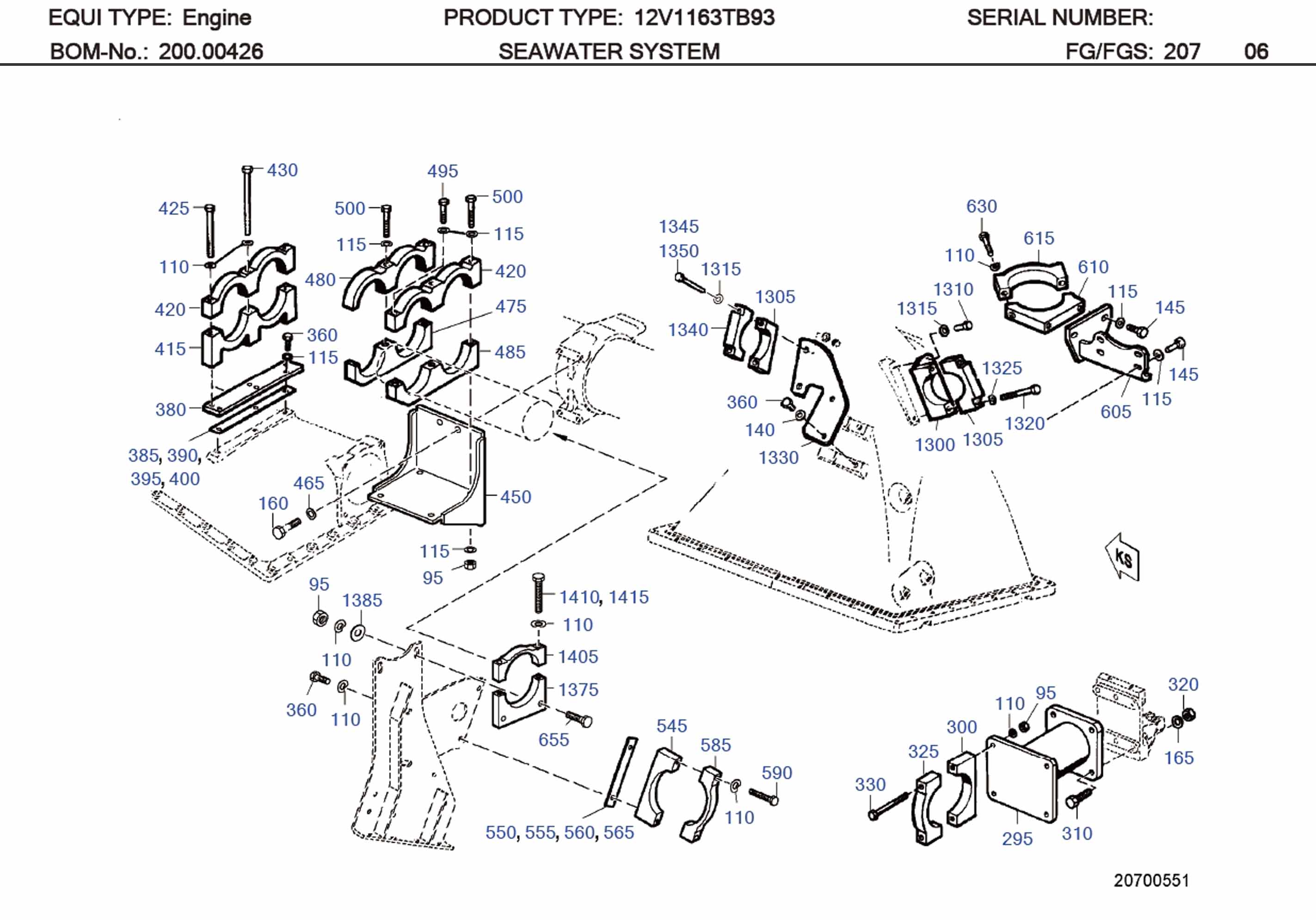 MTU 5849954968 Technical Engineering Exploded View