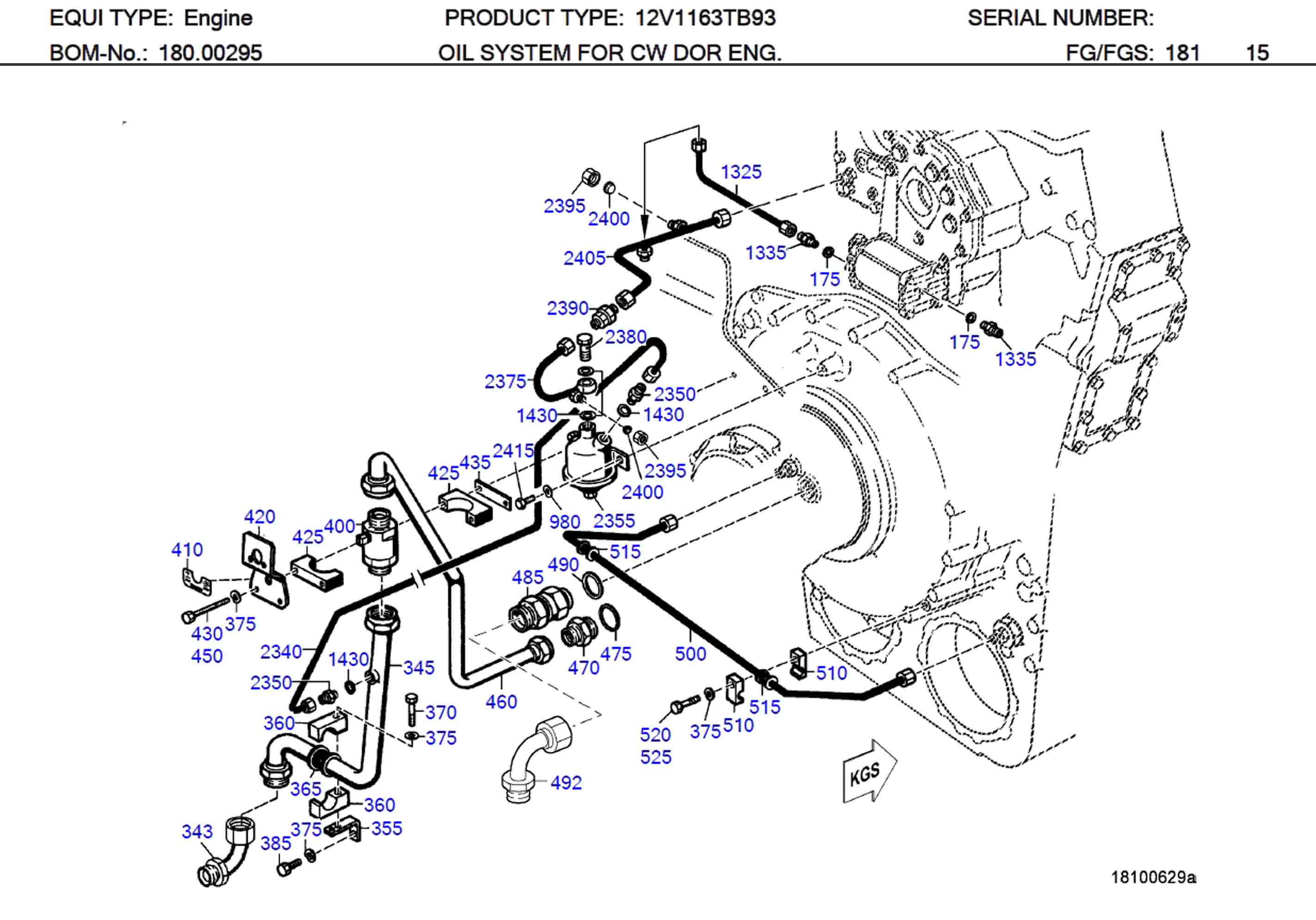 MTU 5841800532 Technical Engineering Exploded View