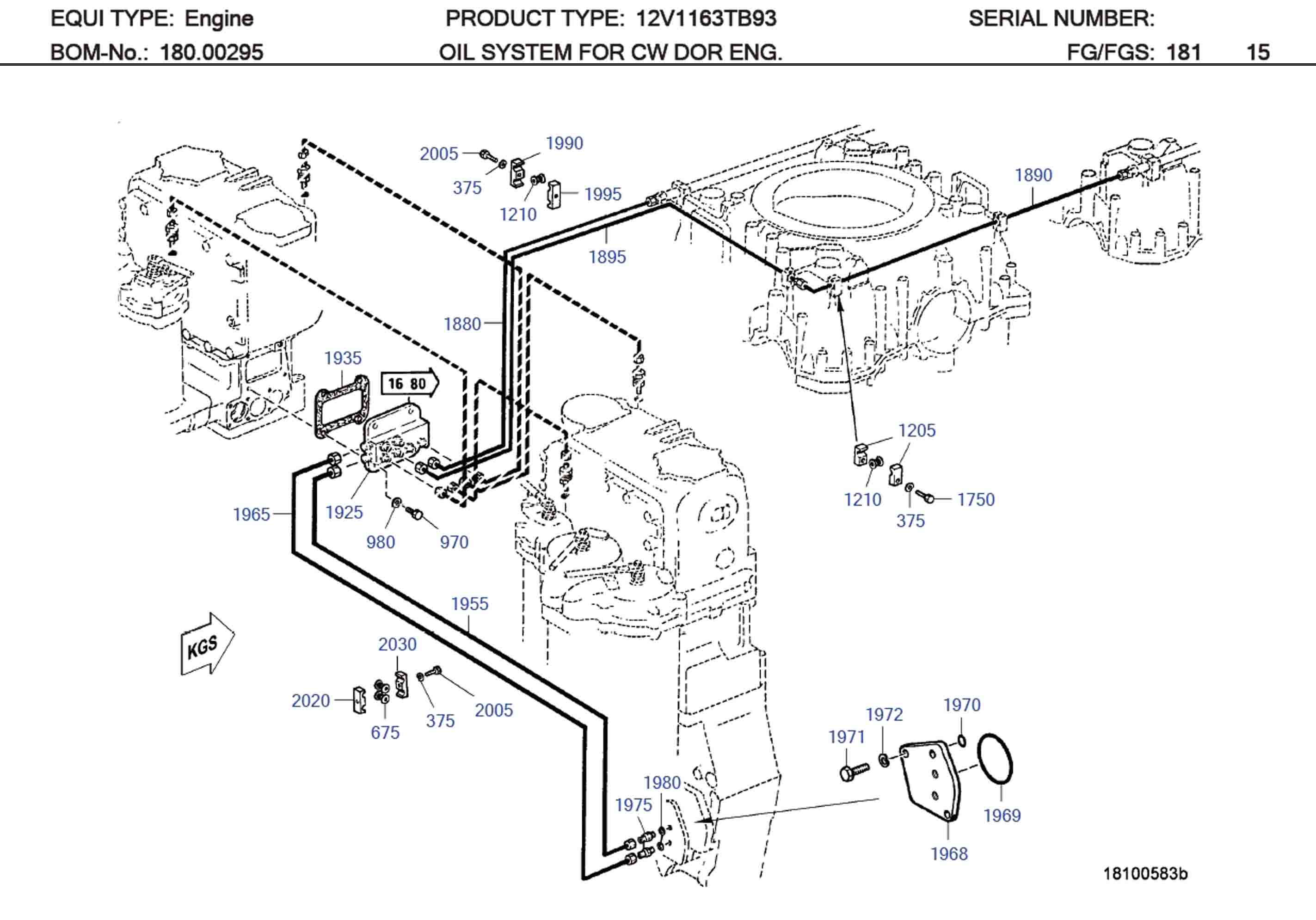 MTU 5842032180 Technical Engineering Exploded View