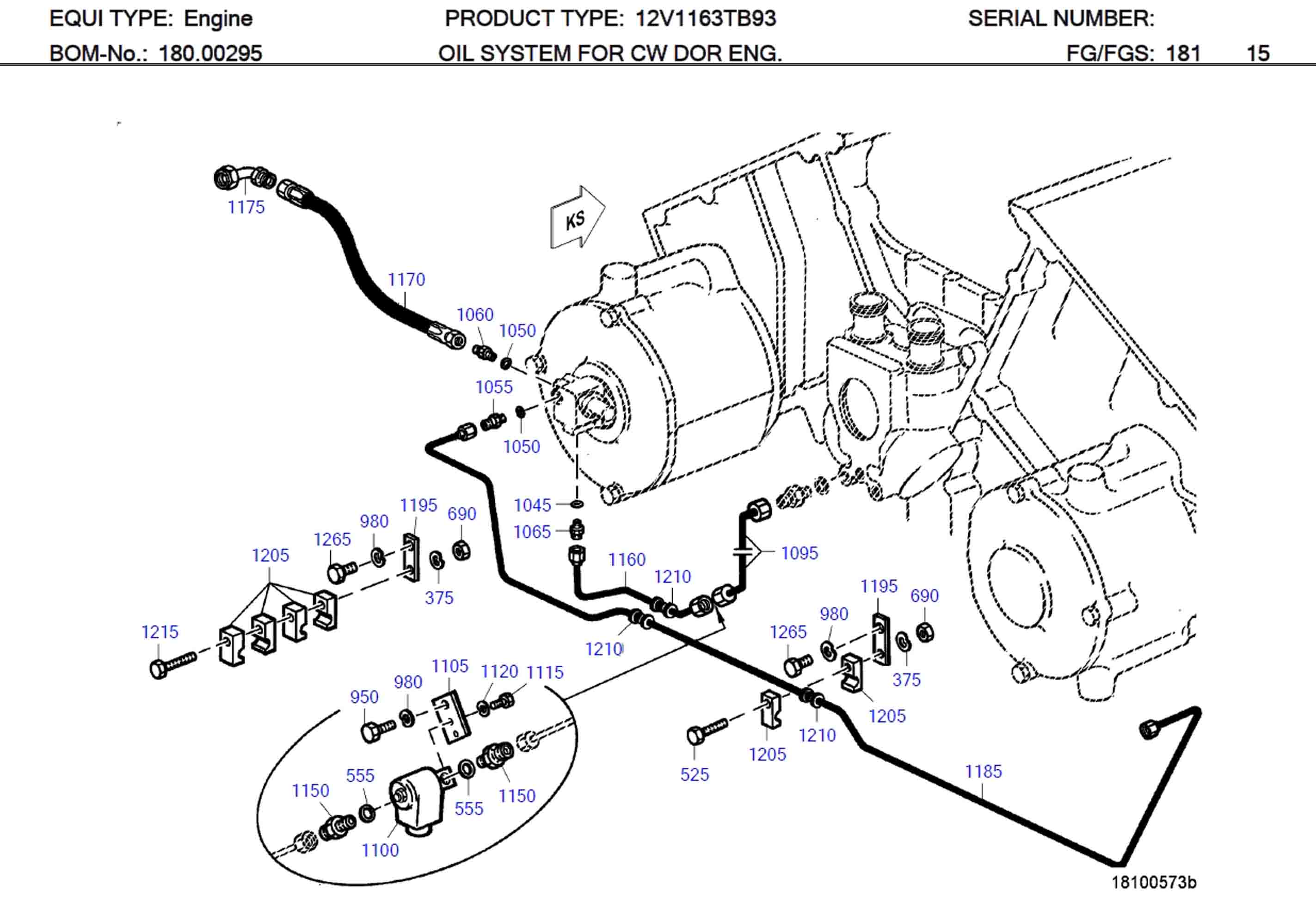 MTU 700325010100 Technical Engineering Exploded View