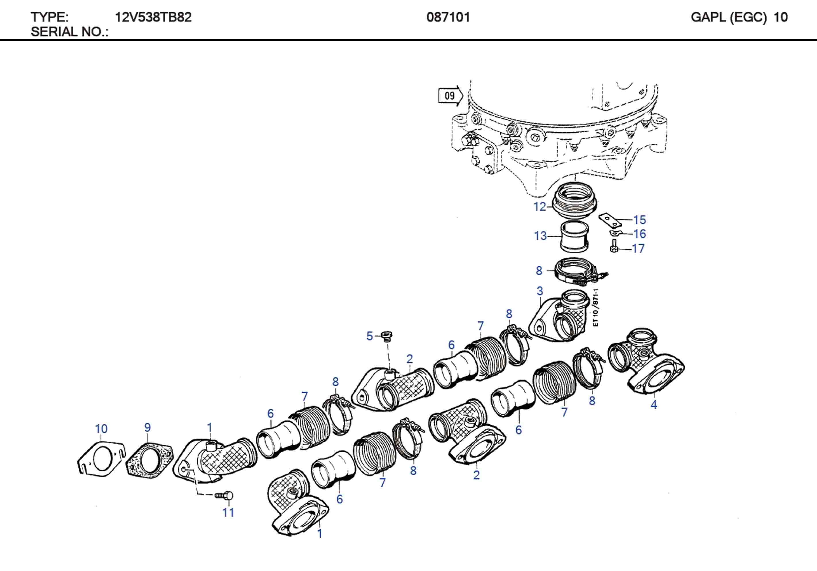 MTU 5601420084 Technical Engineering Exploded View
