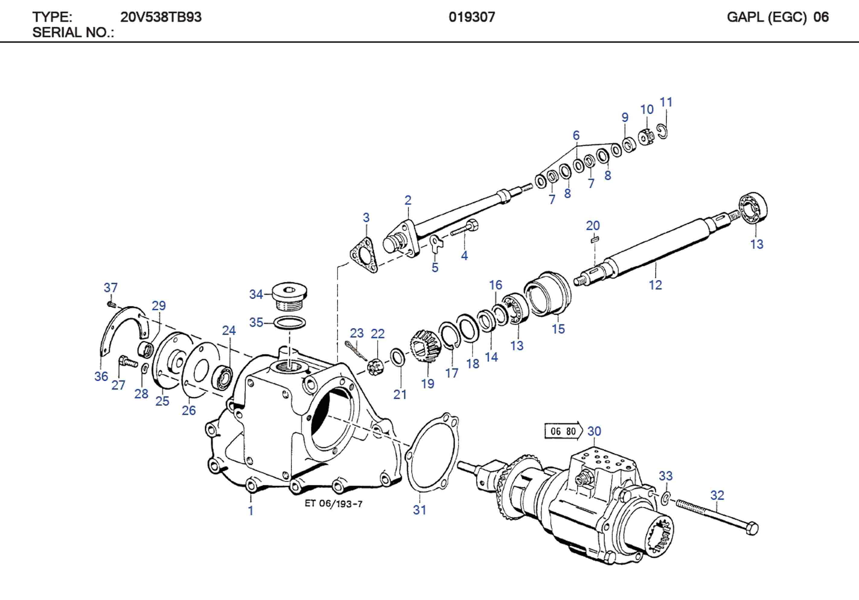 MTU 5600520080 Technical Engineering Exploded View
