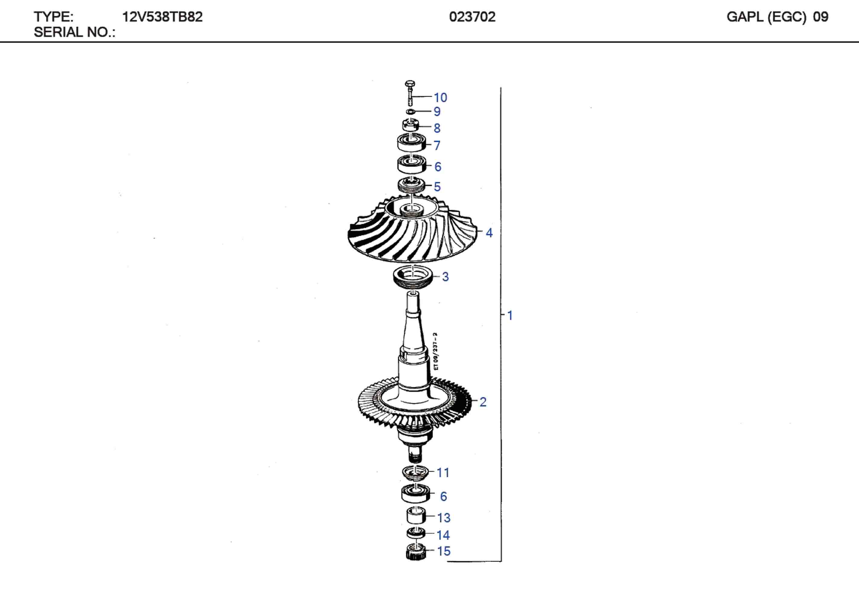 MTU 806B01035/2 Technical Engineering Exploded View