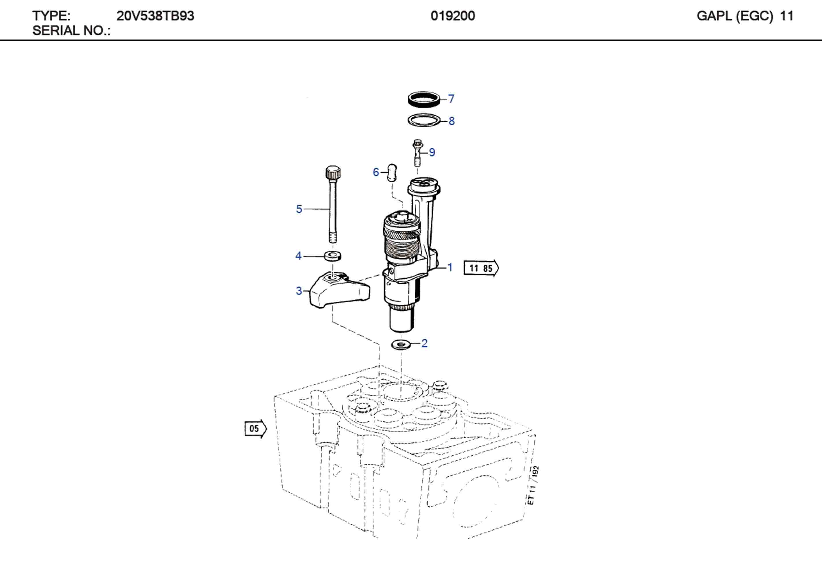 MTU 5600740280 Technical Engineering Exploded View