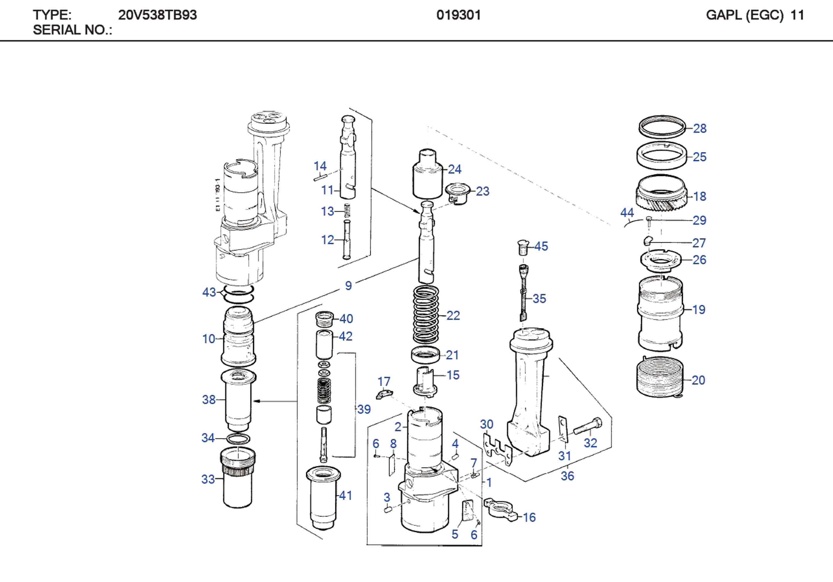 MTU 000N33714/1 Technical Engineering Exploded View